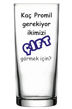 BASKILI RAKI BARDAĞI