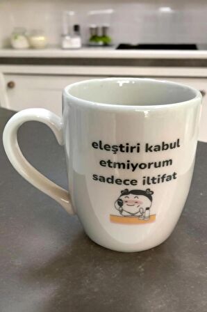 ESPİRİLİ, EĞLENCELİ BASKILI PORSELEN KUPA