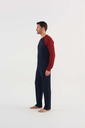 U.s Polo Assn 18633 Erkek Yuvarlak Yaka Uzun Kollu Pijama Takımı