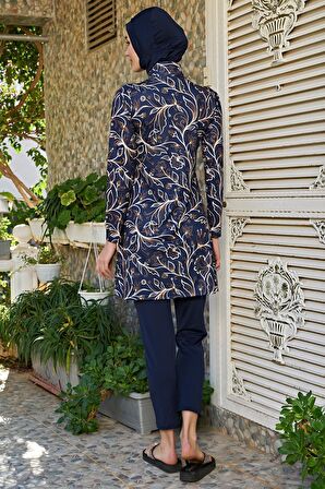 Ruko Maio 23147-8 Kadın Balıkçı Yaka Tam Tesettür Mayo