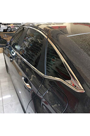 Honda Cıvıc 2022 Fe1 Için Uyumlu Krom Cam Alt Çıtası 8 Parça