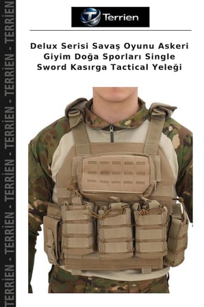 Delux Serisi Savaş Oyunu Askeri Giyim Doğa Sporları Single Sword Kasırga Tactical Yeleği
