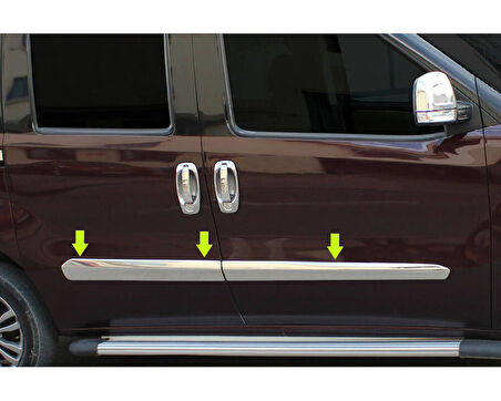 Yan Kapı Çıtası Krom 4 Parça Doblo-2 Panel Van LAV 2010 Ve Sonrası Modeller İçin