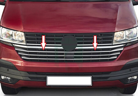 T6.1 Transporter Ön Panjur Alt Çıtası Krom 3 Parça 2020 Ve Sonrası Modeller İçin