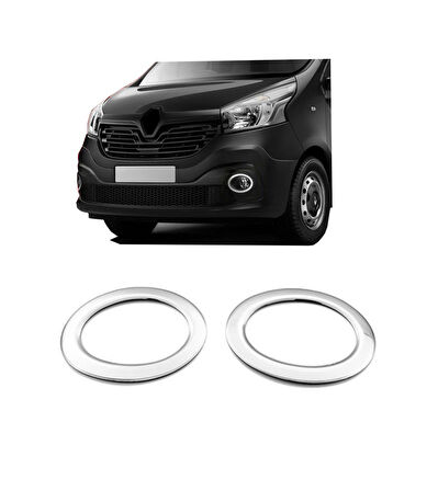 Renault Trafic Uyumlu Sis Far Çerçevesi Krom 2 Parça 2015 - 2022 Arası Modeller İçin