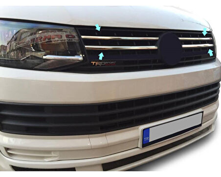 Ön Panjur Krom 4 Parça T6 Transporter Van 2015 Ve Sonrası Modeller İçin
