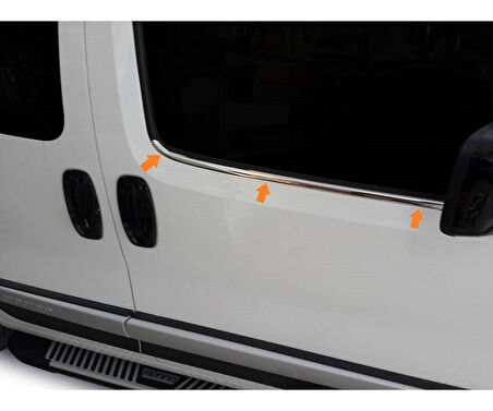 Cam Çıtaları Krom 2 Parça Fiorino Mini Van MPV 2007 Ve Sonrası Modeller İçin