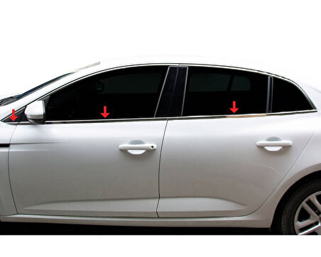 Cam Çıtaları Krom 6 Parça Megane-4 SD 2016 Ve Sonrası Modeller İçin