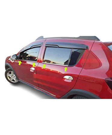 Cam Çıtaları Krom 4 Parça Sandero-2 HB 5D 2012 Ve Sonrası Modeller İçin