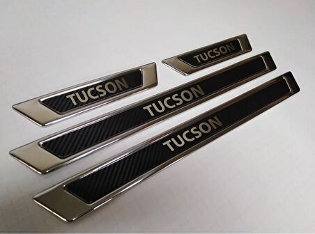 Kapı Eşiği Karbon Krom 4 Parça Tucson SUV 2015-2018 Arası Modeller İçin