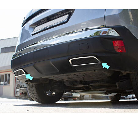 Egzoz Çıkışı Krom 2 Parça 3008 SUV 2016 Ve Sonrası Modeller İçin