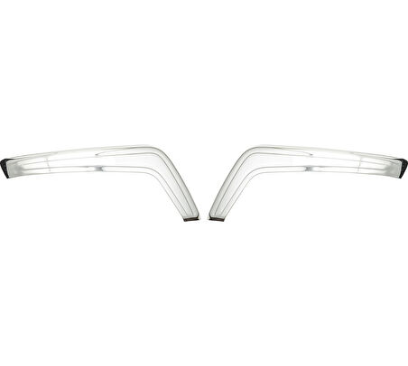 Ön Tampon Kaşı Abs Krom 2 Parça Doblo-2 Panel Van LAV 2010 Ve Sonrası Modeller İçin