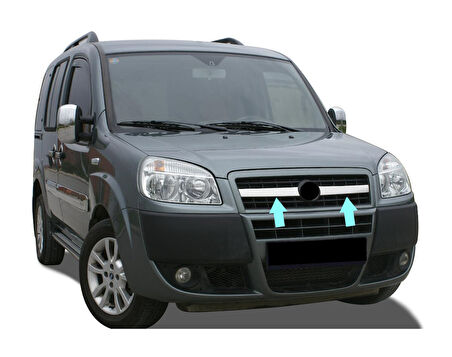 Ön Panjur Krom 2 Parça Doblo-1 Facelift Panel Van LAV 2006-2010 Arası Modeller İçin