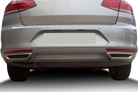 Passat B8 Egzoz Çıkışı Krom 2 Parça SD 2015 - 2019 Arası Modeller İçin