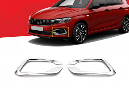 Fiat Egea SD Uyumlu Sis Far Çerçevesi Krom 2 Parça 2020 Ve Sonrası Modeller İçin
