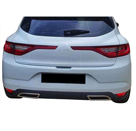 Egzos Çıkış Krom Extra Kalite 2 Parça Megane-4 HB 5D 2016 Ve Sonrası Modeller İçin