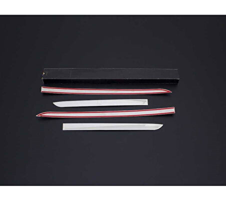 Yan Kapı Çıtası Krom 4 Parça Doblo-3 Mini Van 2022 Ve Sonrası Modeller İçin