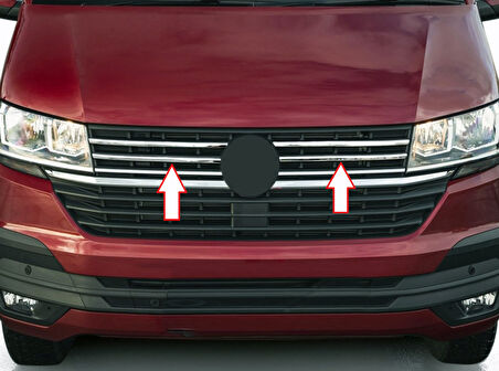 VW T6.1 Transporter Uyumlu Ön Panjur Krom 4 Parça 2020 - 2023 Arası Modeller İçin