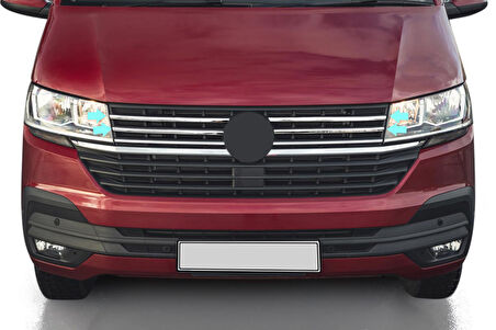 VW T6.1 Transporter Uyumlu Ön Panjur Krom 4 Parça 2020 - 2023 Arası Modeller İçin