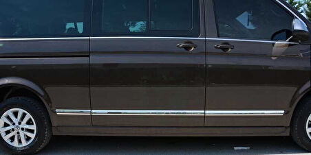 T6.1 Transporter Yan Kapı Çıtaları Krom Uzun Şase 7 Parça 2020 Ve Sonrası Modeller İçin