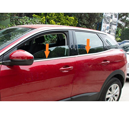 Cam Çıtaları Krom 8 Parça 3008 SUV 2016 Ve Sonrası Modeller İçin