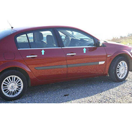 Cam Çıtaları Krom 4 Parça Megane-2 SD 2004-2010 Arası Modeller İçin