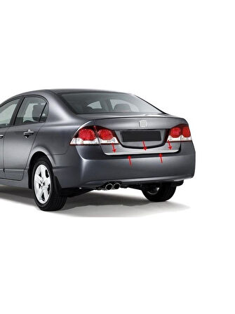 Bagaj Alt Çıta Krom Civic SD 2006-2011 Arası Modeller İçin