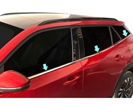 Cam Çıtaları Krom 6 Parça 2008-2 SUV 2020 Ve Sonrası Modeller İçin