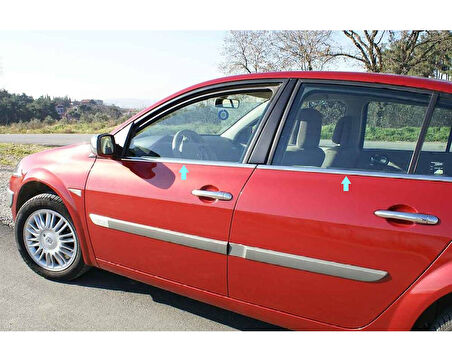 Cam Çıtaları Krom 4 Parça Megane-2 HB 5D 2004-2010 Arası Modeller İçin