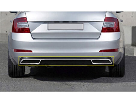 Egzoz Çerçevesi Ve Ara Çıta Krom 3 Parça Octavia-3 A7 SD 2013 Ve Sonrası Modeller İçin