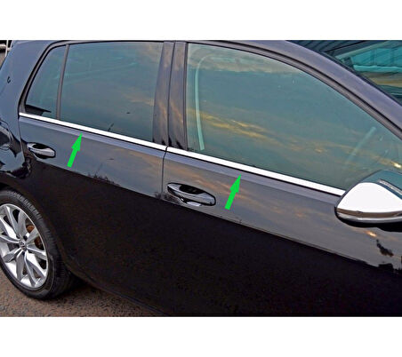 Cam Çıtaları Krom 4 Parça Golf-7 HB 5D 2013 Ve Sonrası Modeller İçin