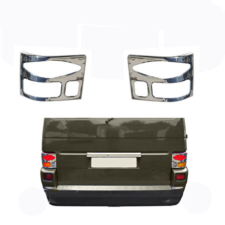 VW T4 Transporter Uyumlu Stop Çerçevesi Krom 2 Parça 1995 - 2003 Arası Modeller İçin