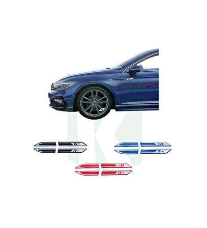 Passat B8.5 R-Line Çamurluk Çıtası Krom Mavi SD 2019 Sonrası Modeller İçin