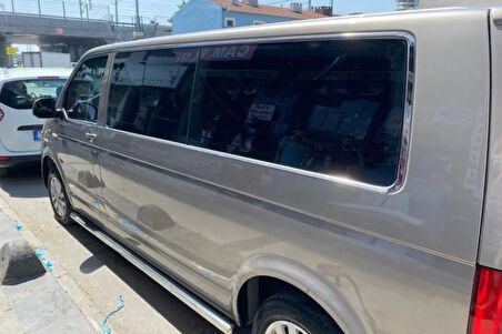 1VW T5 Transporter Uyumlu Cam Çerçevesi Krom 14 Parça Uzun Şase Tek Sürgü 2003 - 2023 Arası Modeller İçin
