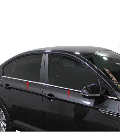 B8 Cam Çıtaları Krom 4 Parça Passat SD / SW  2015 - 2019 Arası Modeller İçin