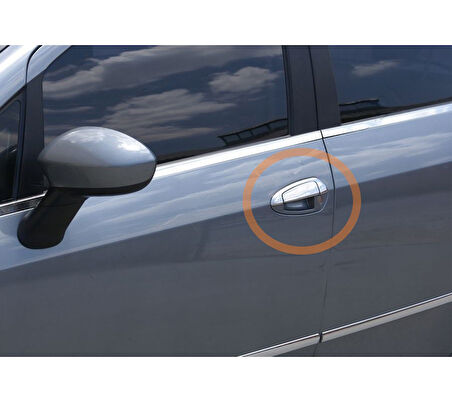 Kapı Kolu Ve Çerçevesi Krom 4 Kapı 8 Parça Grande Punto HB 5D 2005-2018 Arası Modeller İçin