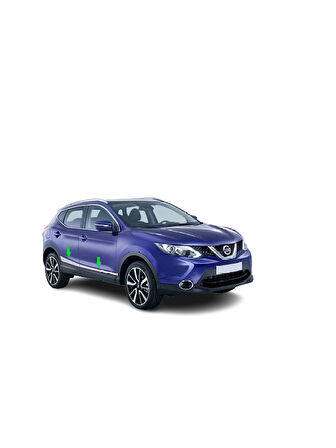 Yan Kapı Çıtası Krom 4 Parça Qashqai SUV 2014 Ve Sonrası Modeller İçin