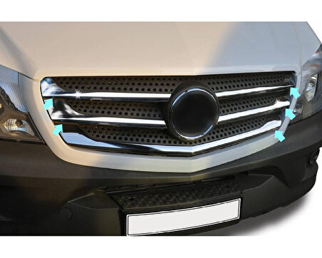 Ön Panjur Krom 5 Parça Sprinter Van 2014-2018 Arası Modeller İçin