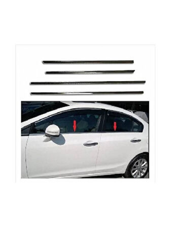 Cam Çıtaları Krom 4 Parça Civic SD 2012-2016 Arası Modeller İçin