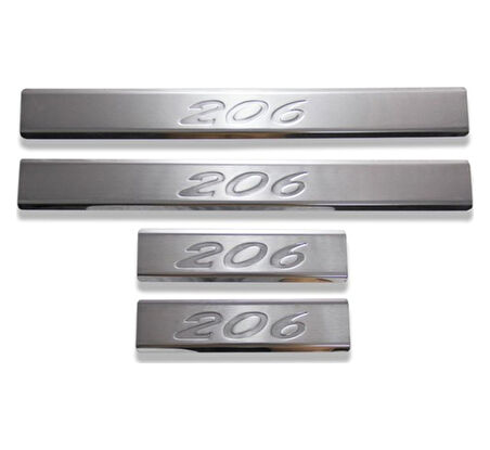 Kapı Eşiği Krom 4 Parça 206 HB 1998-2012 Arası Modeller İçin
