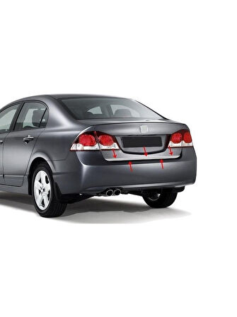 Bagaj Alt Çıta Krom Civic SD 2012-2016 Arası Modeller İçin