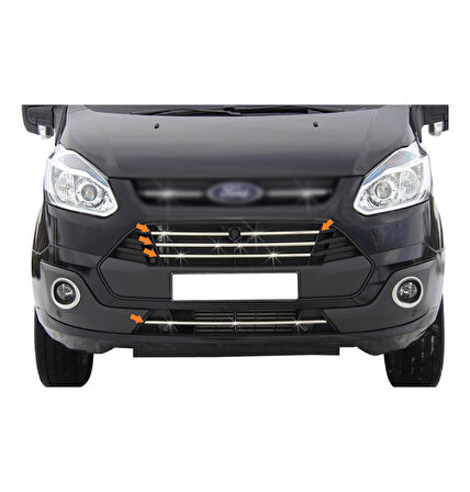 Ön Tampon Çıtası Krom 5 Parça Tourneo Custom Van 2012-2017 Arası Modeller İçin