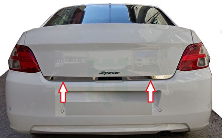 Citroen C-Elysee Bagaj Alt Çıta Krom SD 2012 Ve Sonrası Modeller İçin Uygun