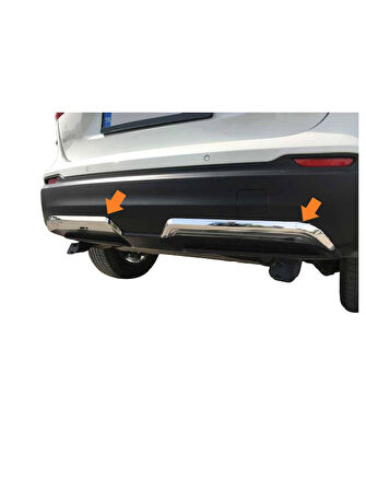 Egzoz Çıkış Üst Çıta Krom 2 Parça Qashqai SUV 2017 Ve Sonrası Modeller İçin