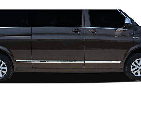 Yan Kapı Çıtası Kısa Şase Krom 5 Parça T6 Transporter Van 2015 Ve Sonrası Modeller İçin