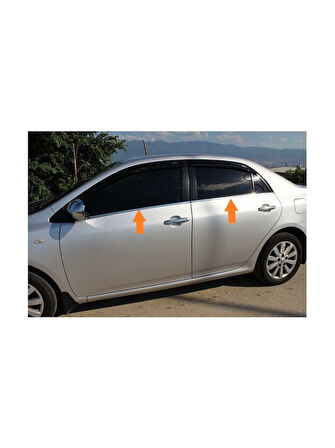 Cam Çıtaları Krom 4 Parça Corolla SD 2013-2019 Arası Modeller İçin