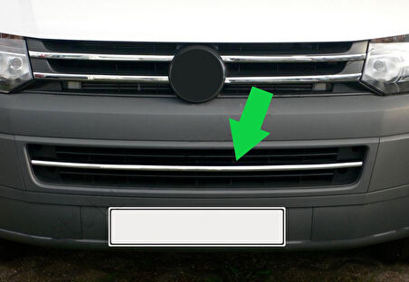 VW T5 Transporter Uyumlu Ön Tampon Çıtası Krom 1 Parça 2010 - 2014 Arası Modeller İçin