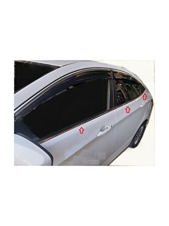 Cam Çıtaları Krom 6 Parça Blue Solaris SD 2011 Ve Sonrası Modeller İçin