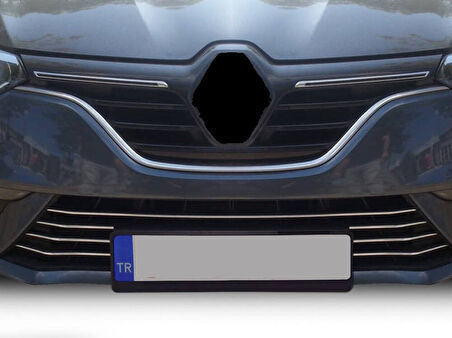 Ön Tampon Çıtası Krom Üst Kalite 7 Parça Megane-4 HB 5D 2016 Ve Sonrası Modeller İçin