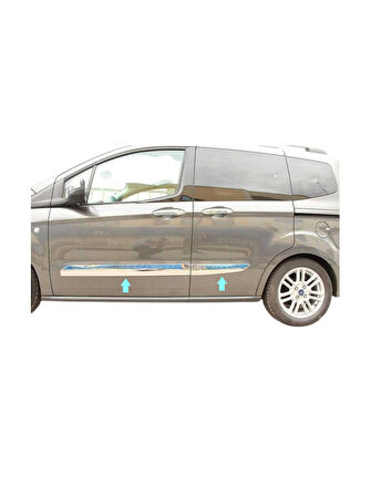 Yan Kapı Çıtası Krom 4 Parça Courier Van 2014 Ve Sonrası Modeller İçin